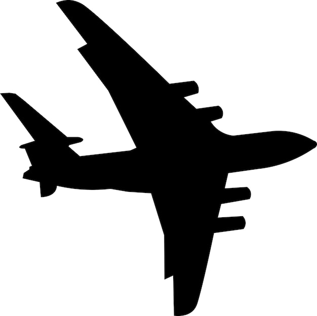 Airplane vector silhouette