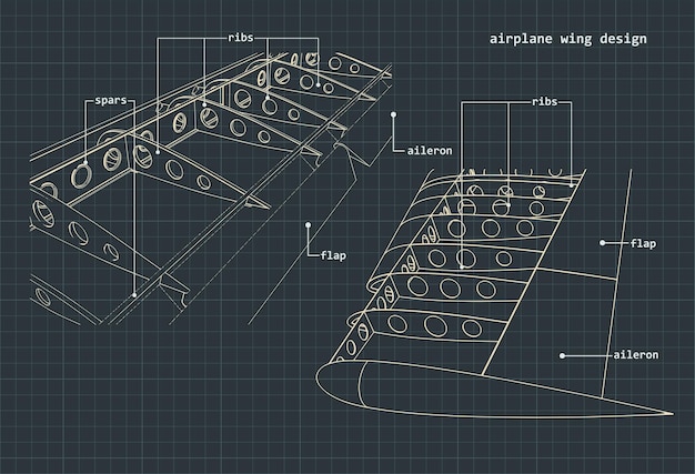 Airplane wings drawings