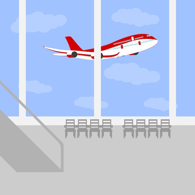 Airport icon vector illustration Interior in the interior