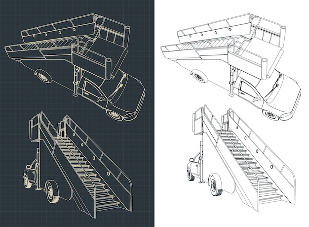 Airport ladder car drawings