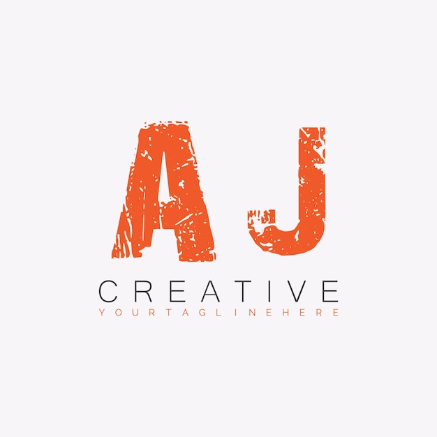 AJ initial monogram logo with letter creative design