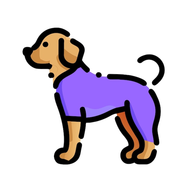 Akbash Dog purple icon vector illustration