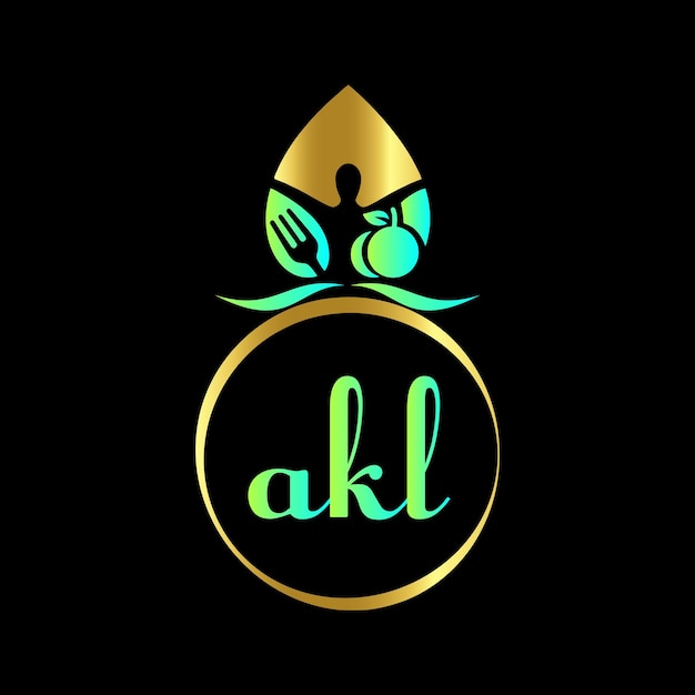 AKL Monogram design Abstract Isolated restaurant, food, fitness vector template