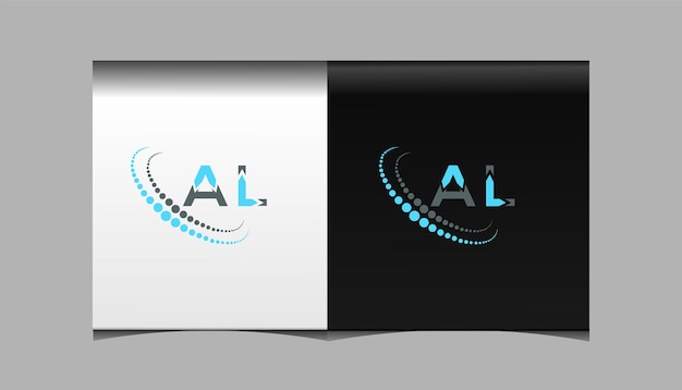 AL creative initials letter logo design with vector graphic