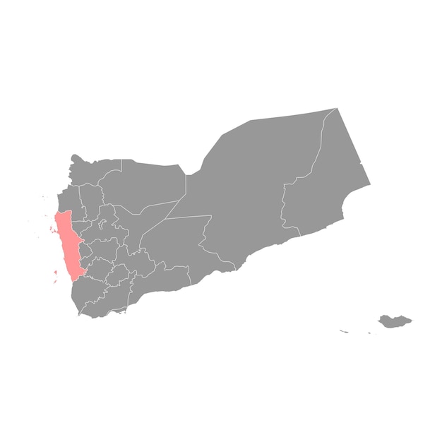 Al Hudaydah governorate administrative division of the country of Yemen Vector illustration