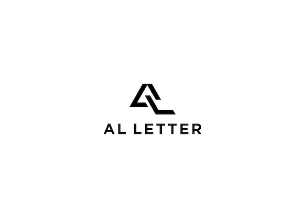 al letter logo design vector illustration