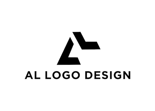 Vector al logo design vector illustration