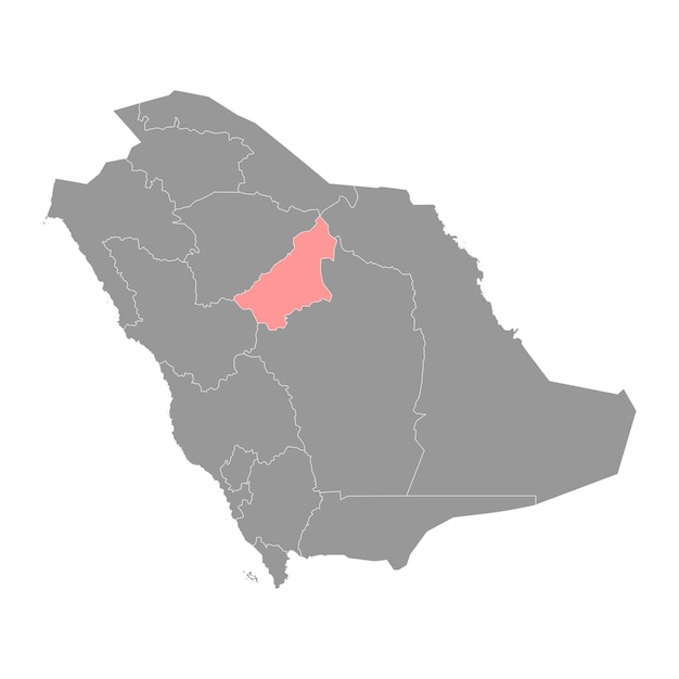 Al Qassim province administrative division of the country of Saudi Arabia Vector illustration