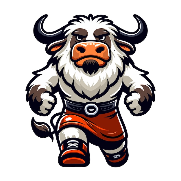 Alabai mascot vector illustration on white background