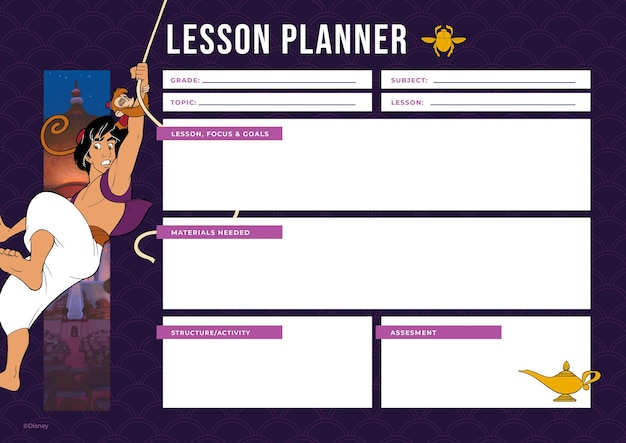 Aladdin Lesson Plan