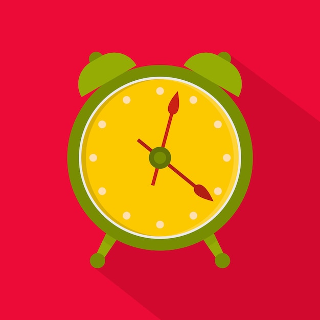 Alarm clock icon Flat illustration of alarm clock vector icon for web