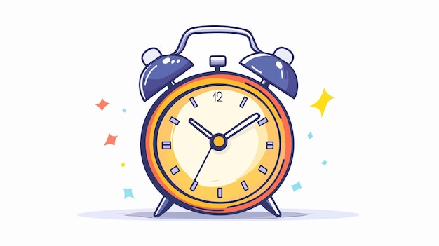 Alarm Clock Vector Illustration for Wake Up Time