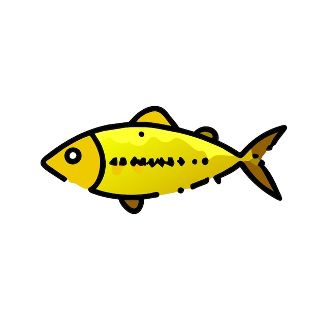 Albacore Tuna fish yellow icon vector illustration