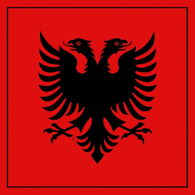 Albania flag illustration on white background