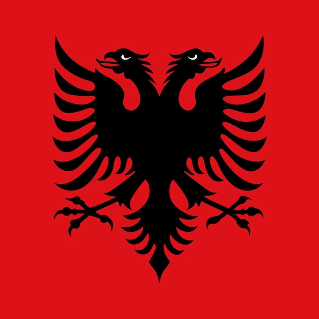 Albania flag illustration on white background