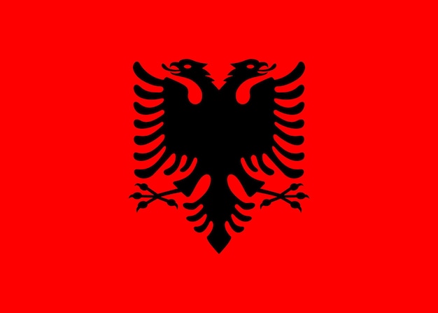 Albania flag simple illustration for independence day or election