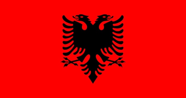 Albania flag in vector