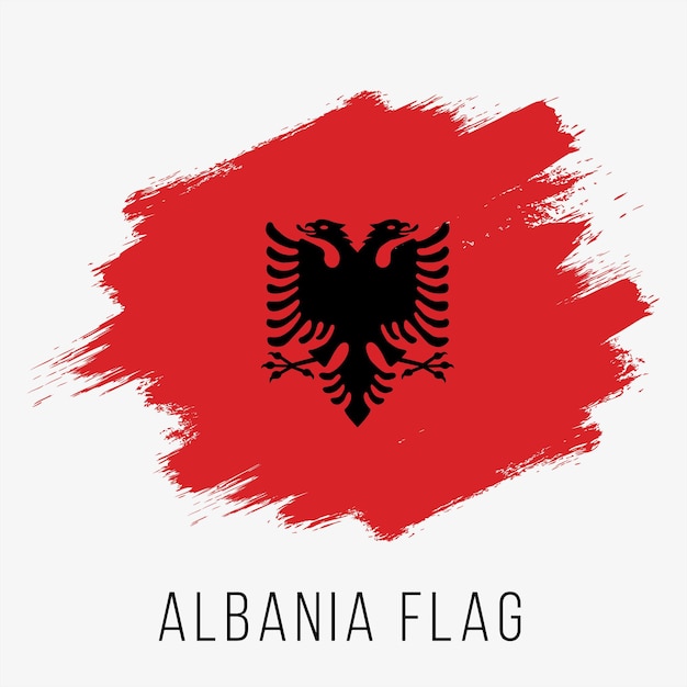 Albania Vector Flag. Albania Flag for Independence Day. Grunge Albania Flag