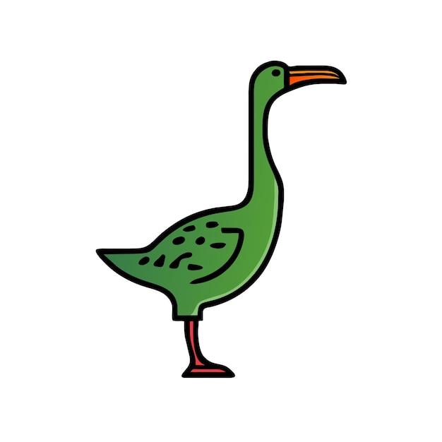 Albatross green icon vector illustration