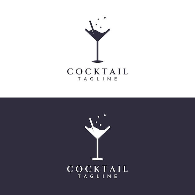 Alcohol cocktail logo nightclub drinksLogos for nightclubs bars and moreIn vector illustration concept style