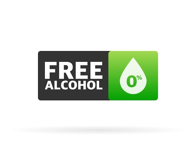 Alcohol free green icon symbol Vector illustration