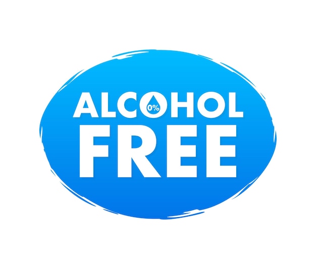 Alcohol free icon symbol on white background Vector stock illustration