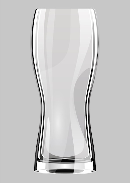 Alcohol glass Transparent empty realistic mockup stemware for different drinks Vector illustration