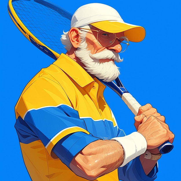 A Alderney man is playing tennis