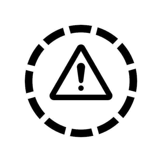 Alert error warning icon black color