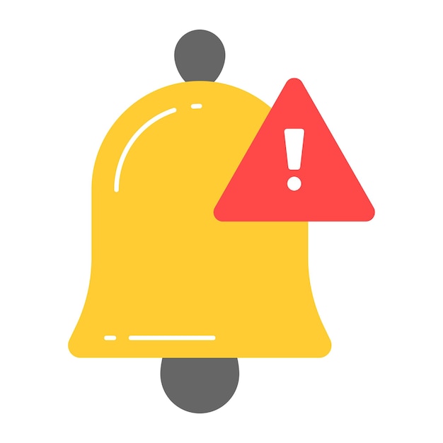 Vector alert notification vector design in modern and trendy style easy to use icon