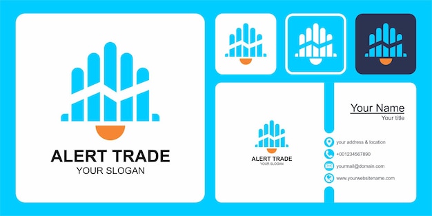 alert trade logo design and business card