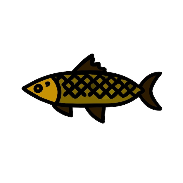 Alfonsino fish black icon vector illustration