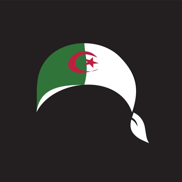 Algeria flag headband vector