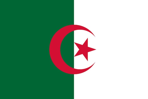 Algeria flag simple illustration for independence day or election