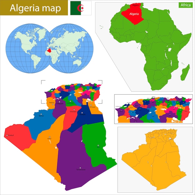 Vector algeria map