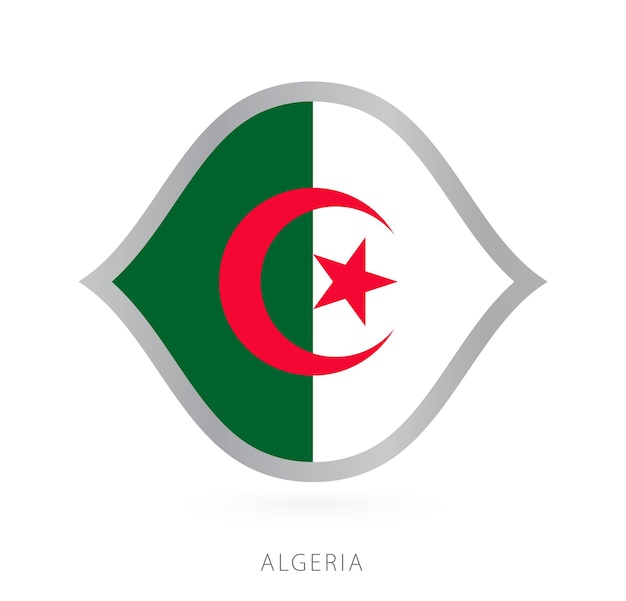 Algeria national team flag in style for international basketball competitions