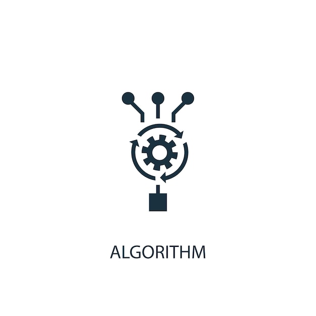 Algorithm icon. Simple element illustration. Algorithm symbol design from Artificial Intelligence collection. Can be used in web and mobile.