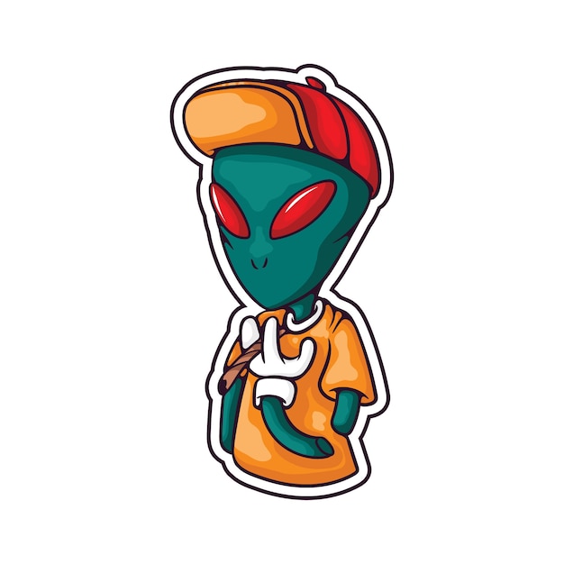 Alien Cartoon Vector