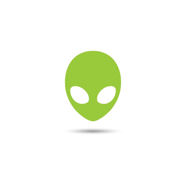 Alien head logo vector design template