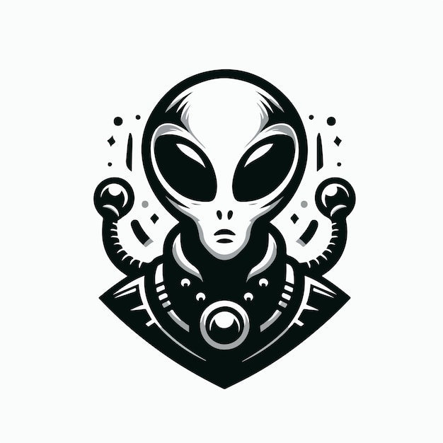 Vector alien logo illustration