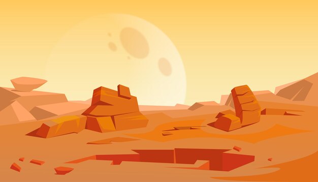 Vector alien planet premium vector illustration