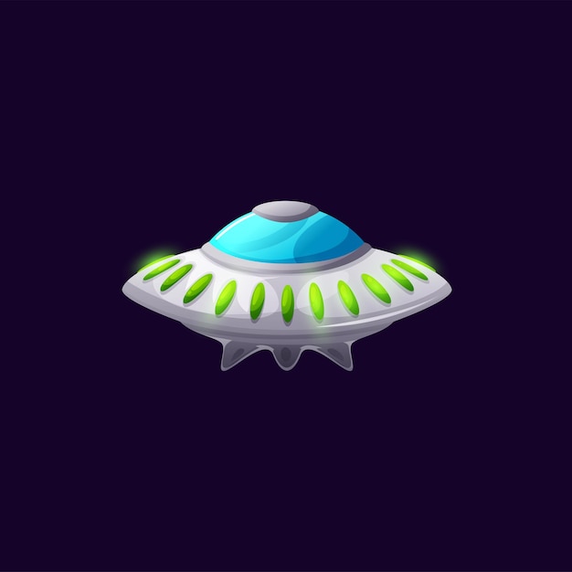 Alien space ship isolated flying saucer spacecraft