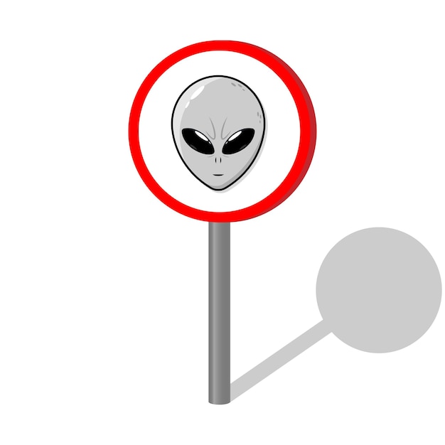 Aliens activity danger activity street sign