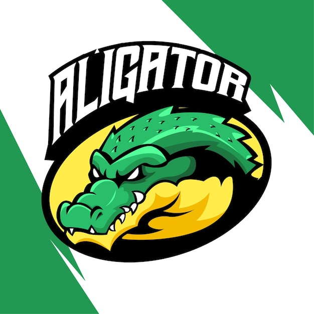 Vector aligator esport mascot logo vector