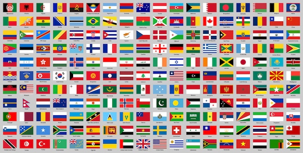 All countries national flags