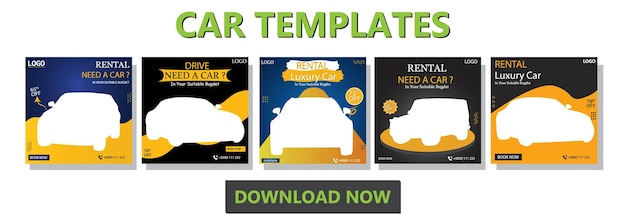 All In One Car Template Bundle Set Of Car Template Bundle