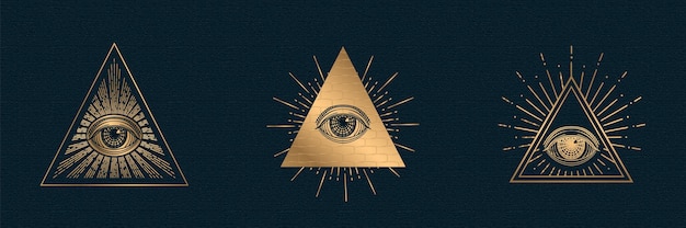 All seeing eye Illuminati symbol illustration