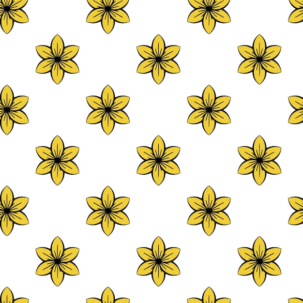 Allamanda flower Seamless Pattern Design