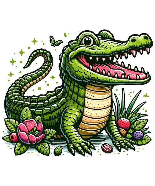 Alligator ClipartVector Illustration