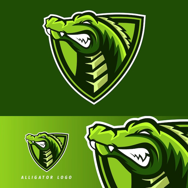 Alligator esport gaming mascot emblem